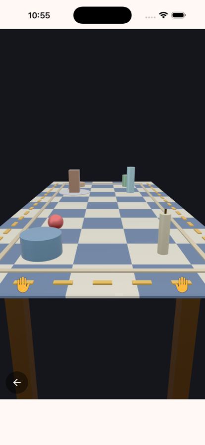 The hardest difficulty, with tall precarious dishes on the table